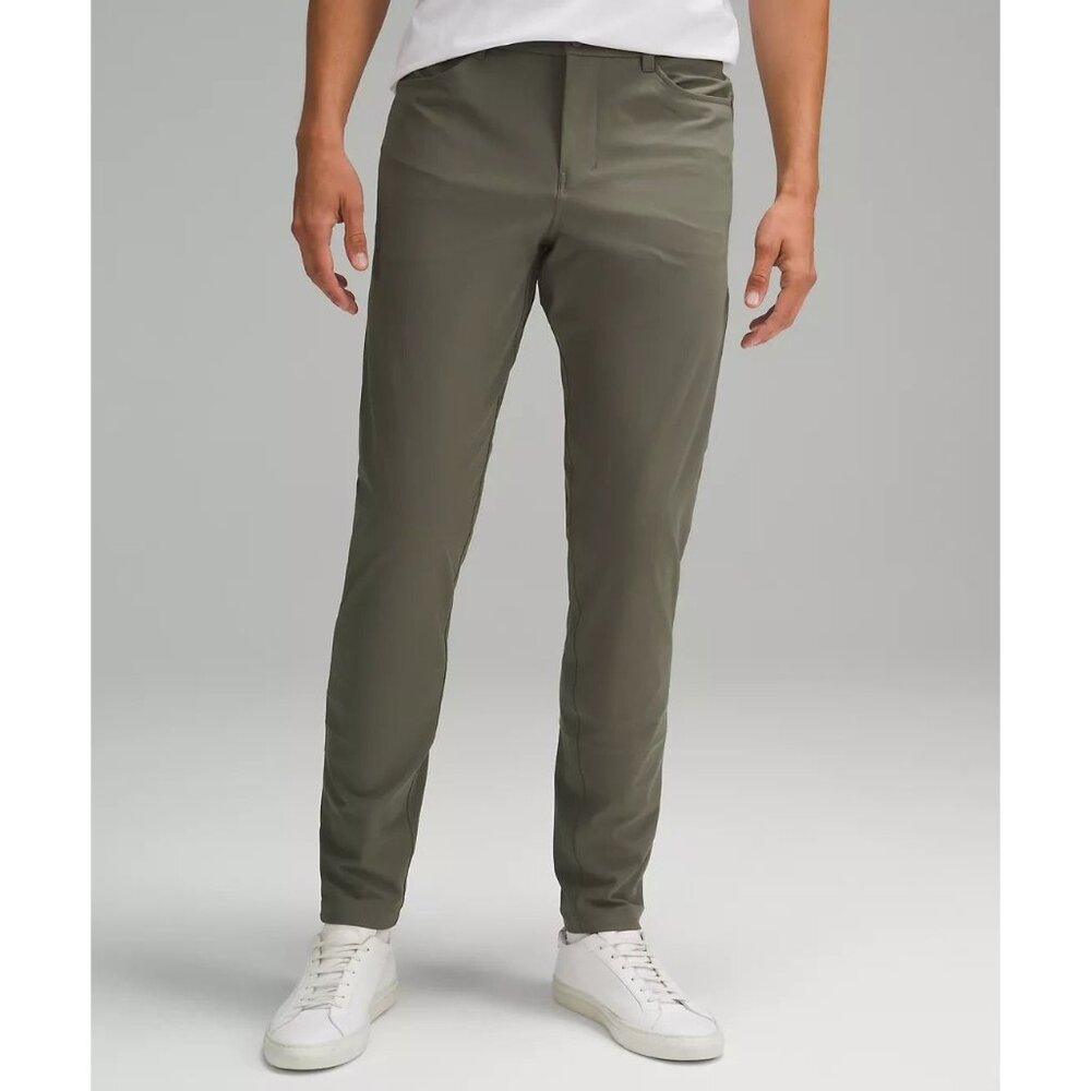 Lululemon ABC Classic 5 Pocket Pants Mens Size 34 /29 Army Green Golf Office Ath
